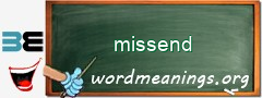 WordMeaning blackboard for missend